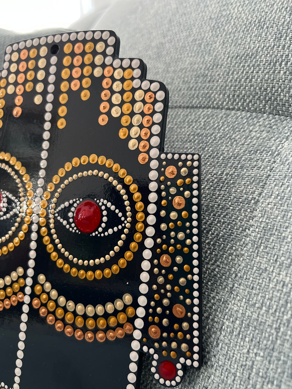 תמונה ממוזערת: עיצוב יצירות בשיטת הנקודות - מסכה אפריקאית