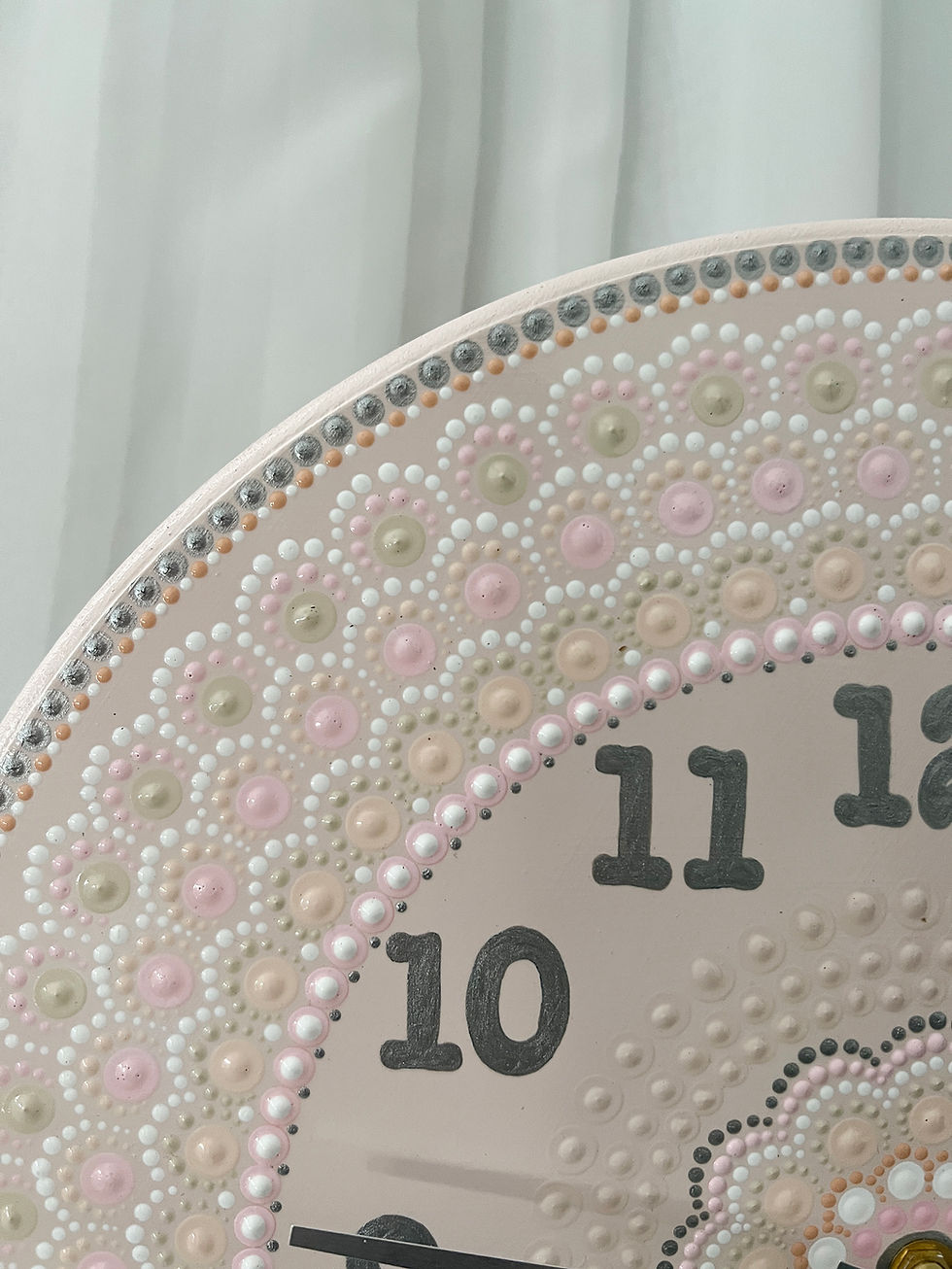 תמונה ממוזערת: עיצוב יצירות בשיטת הנקודות - שעון עגול גדול