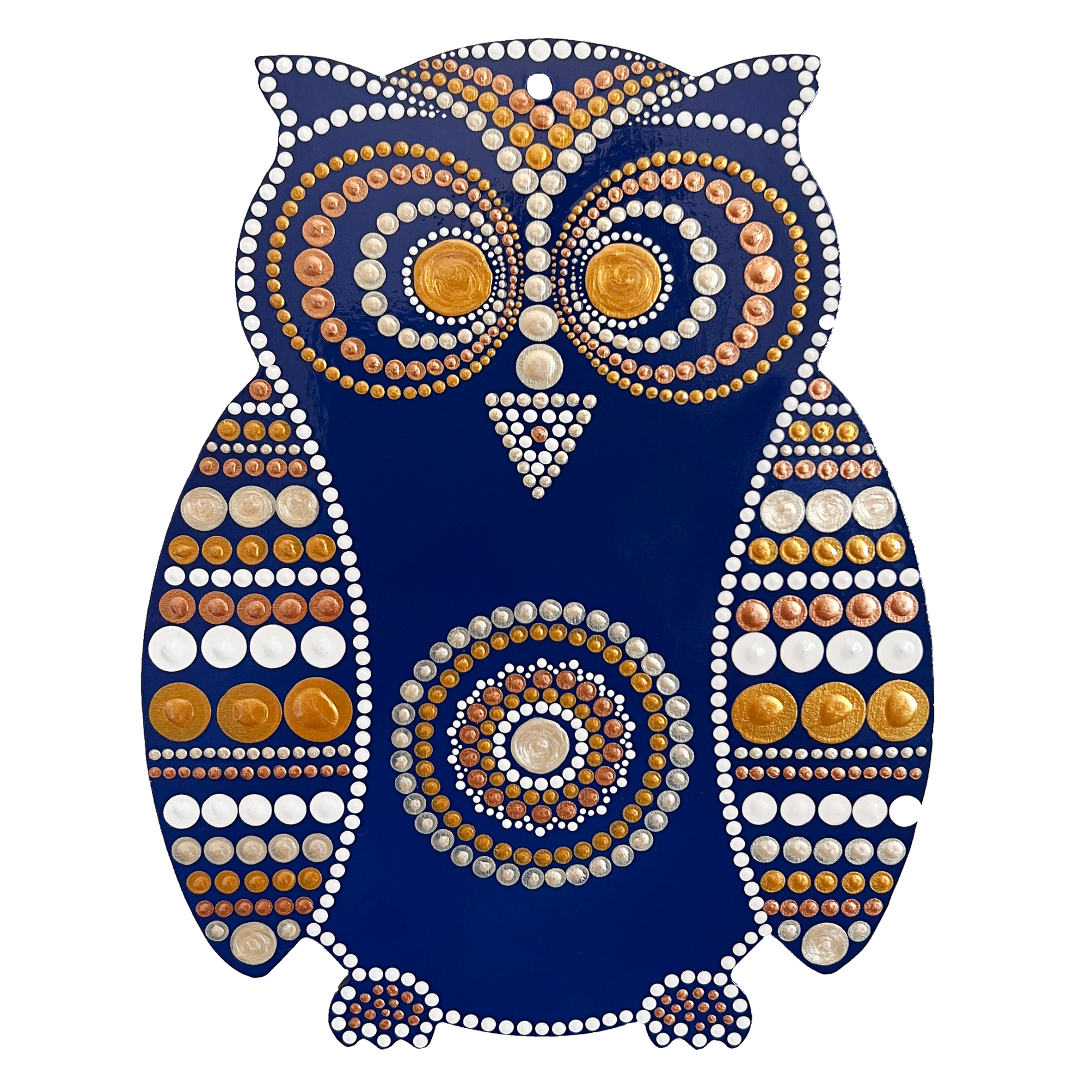 עיצוב יצירות בשיטת הנקודות - ינשוף בינוני