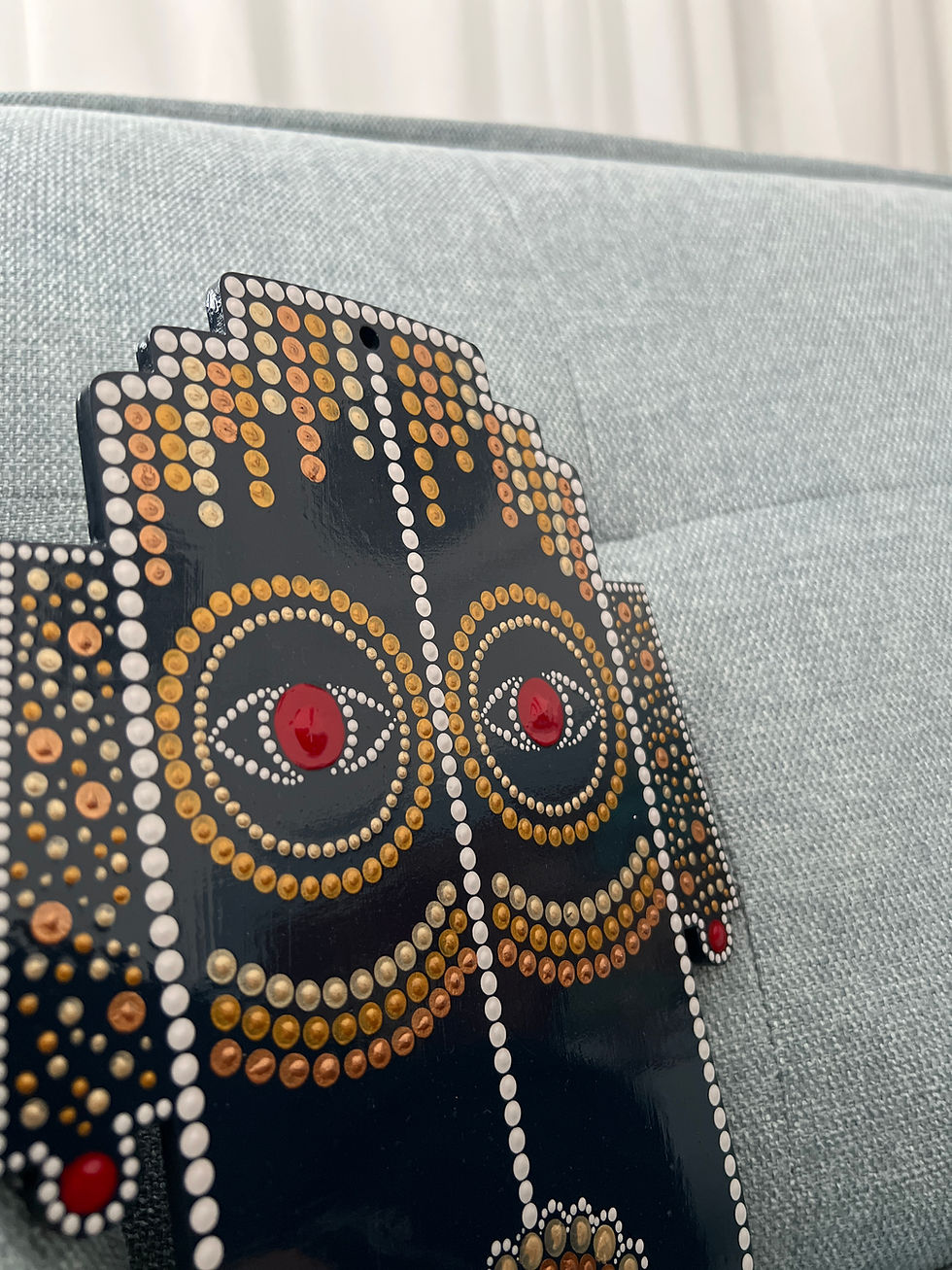 תמונה ממוזערת: עיצוב יצירות בשיטת הנקודות - מסכה אפריקאית