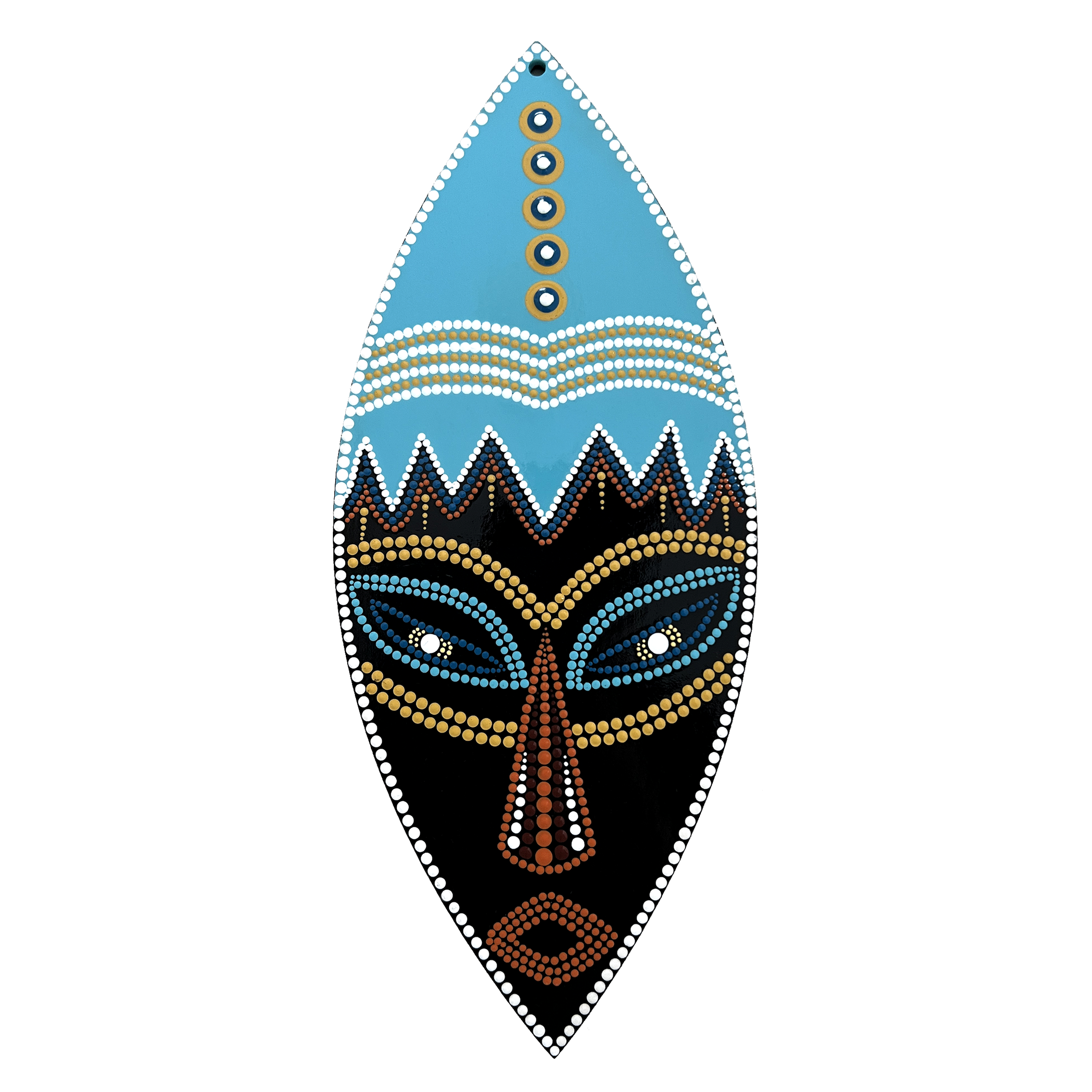 עיצוב יצירות בשיטת הנקודות - מסכה אפריקאית