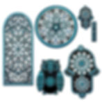 עיצוב יצירות בשיטת הנקודות - סט חמסה ובית מזוזה בגודל רגיל