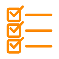 Grafik einer Checkliste als Symbol für Optimierung