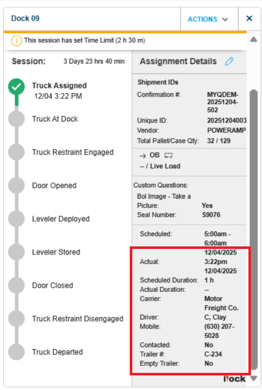 How-To Take Actions on a Dock in Use