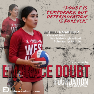 "DOUBT IS TEMPORARY, BUT DETERMINATION IS FOREVER" by Estrella Martinez