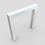 Miniatura: Białe metalowe nogi stołu w stylu loft, model 0032, z profilu 80mm. na 80mm., prezentowane na jednolitym szarym tle.