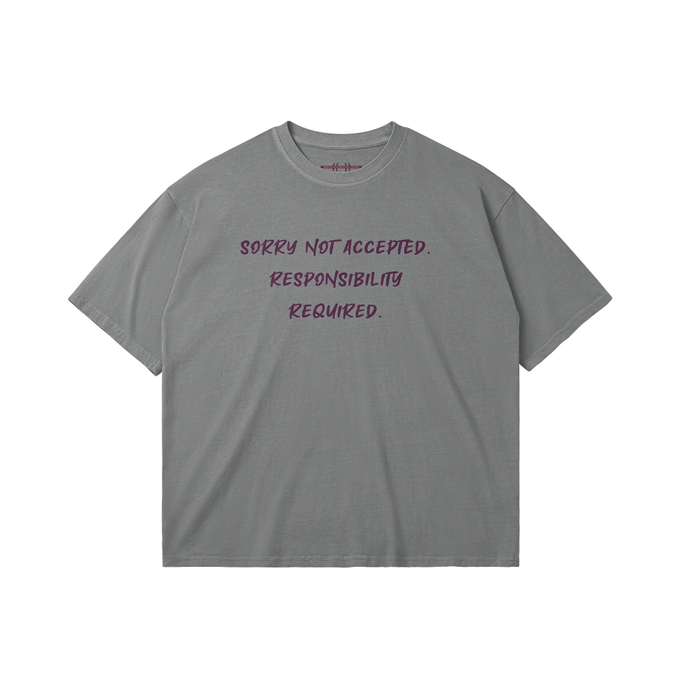 AWOKE 'Sorry Not Sorry' Tee - Wear Your Demand for Responsibility with Unyielding Style