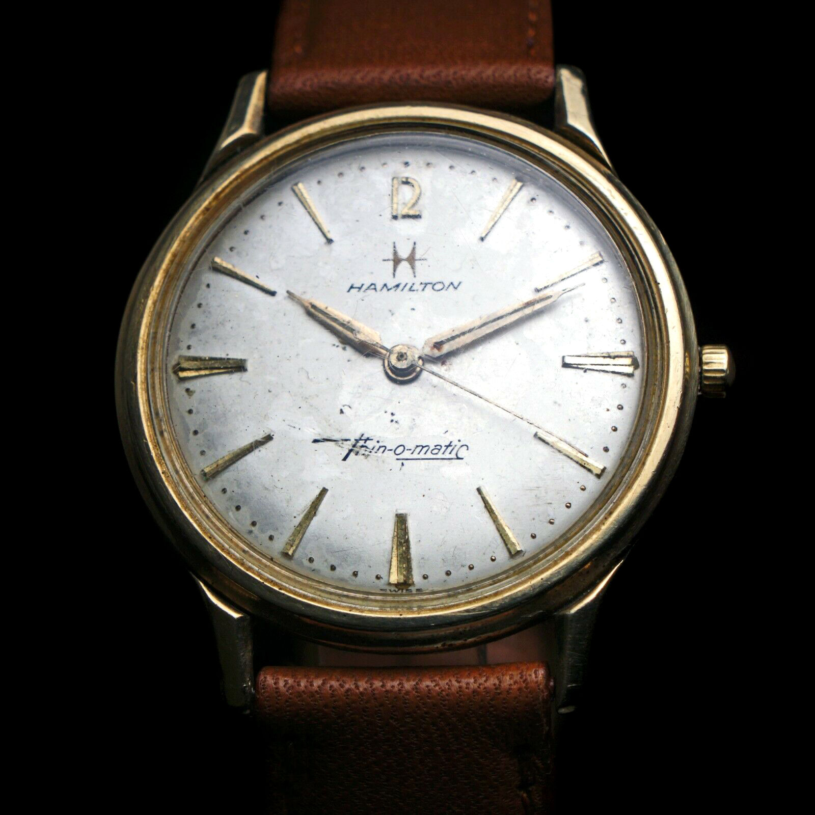 Stunning Vintage Hamilton Thin-O-Matic 663 Tropical Dial 10K Gold Filled Watch