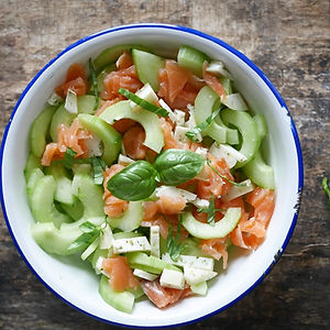 SALADE DE CONCOMBRE SAUMON