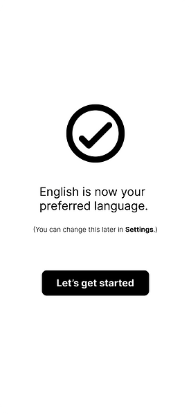 language confirmation- yamato app onboarding