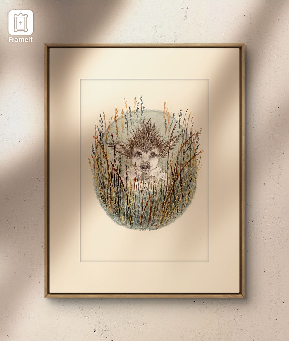 Miniature : "Sanglier" the Boar Child | Whimsical Creatures Fine Art Print