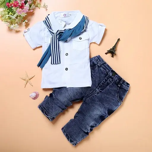 2-7 Years Kids Clothes Boys Outfit Summer Children's Clothing Boy Sets Cotton Sh
