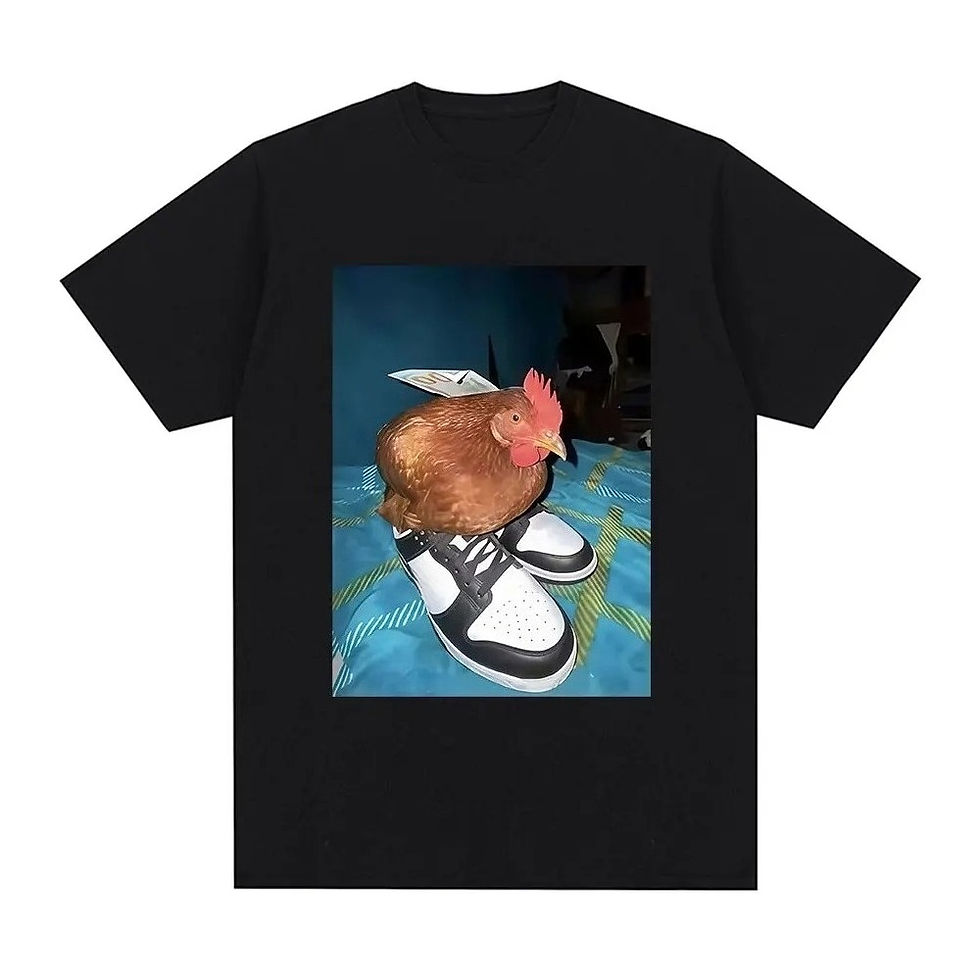 Thumbnail: Funny Dripped Out Chicken T Shirt Men Women Chicken with Shoes Print T-shirts Ha