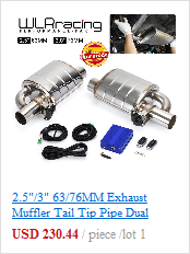 Thumbnail: Universal Stainless Steel 304 2.0" 2.25" 2.5" 3" Dual-Valve Electric Exhaust Dow
