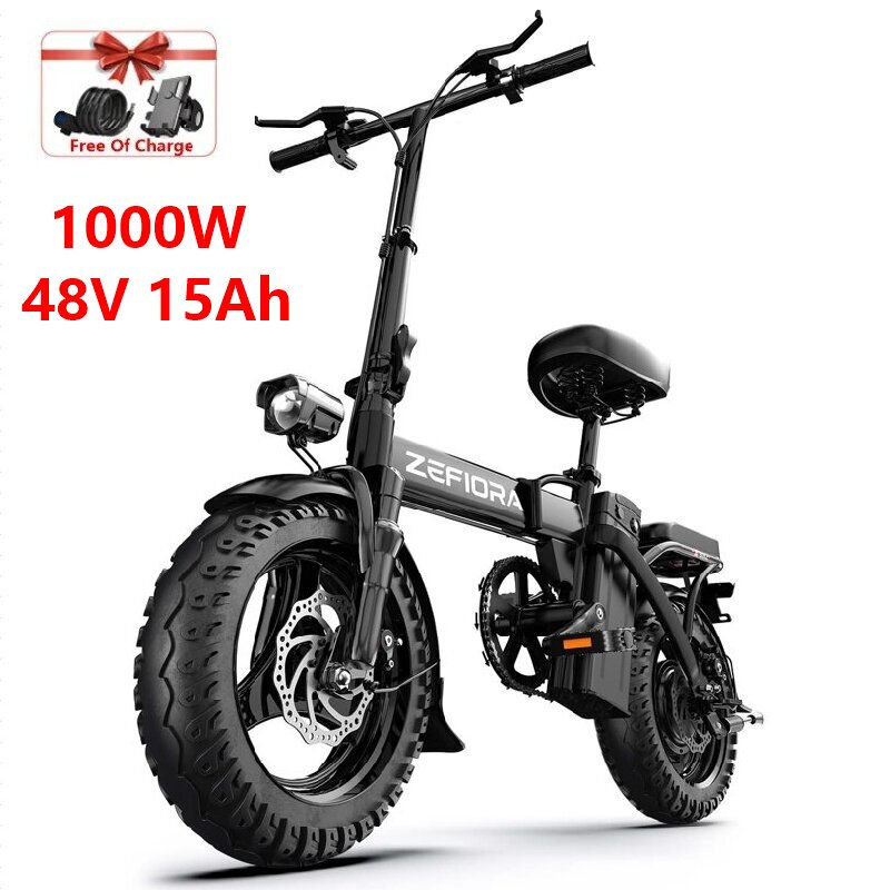 Thumbnail: 1000w 2000w Adult Electric Bike,30miles 48v Aluminum Alloy 14 Inch Ebi