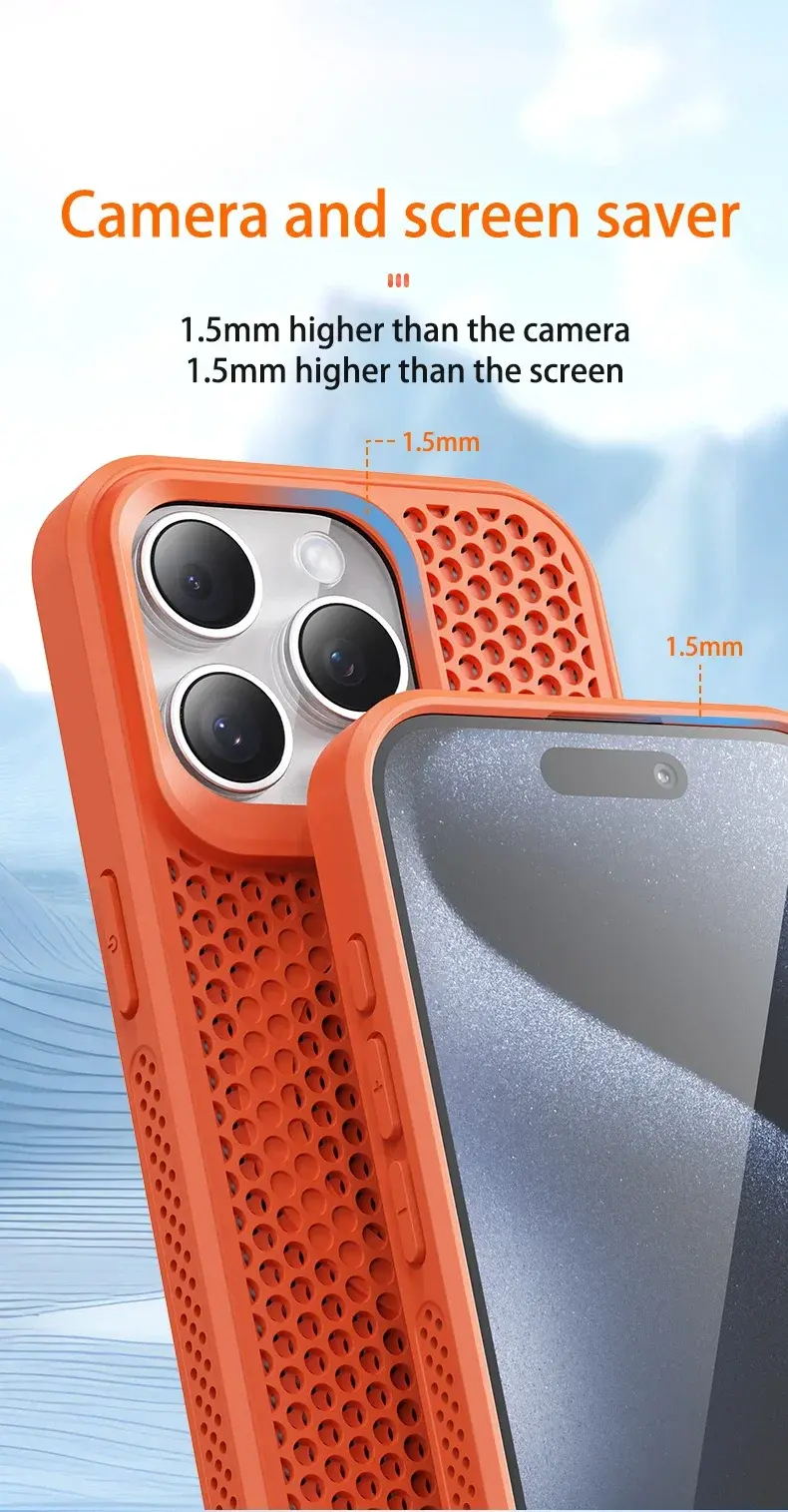 Thumbnail: Cooling Heat Dissipation Phone Case For iPhone 17 16 15 14 13 12 11 Pro Max Plus