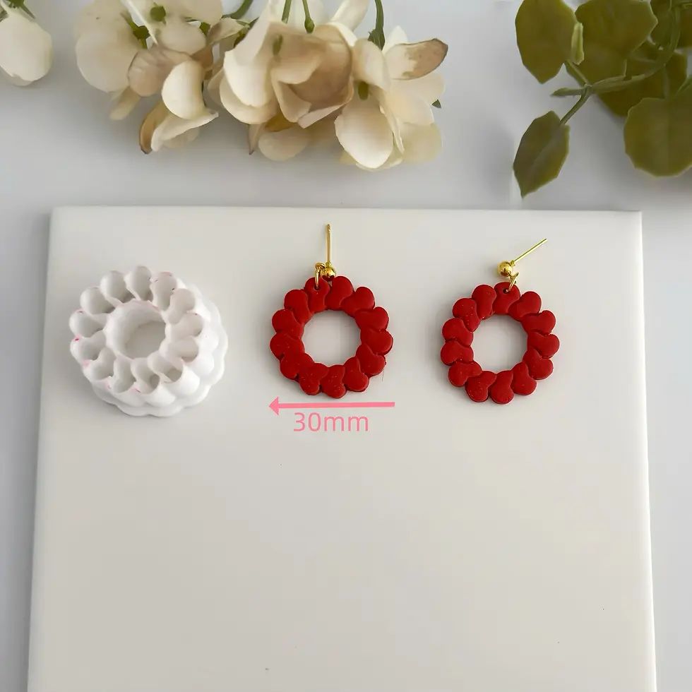 Thumbnail: Valentine's Day Love Overlay Strip Polymer Clay Cutters Skinny Hearts Ceramic Ea