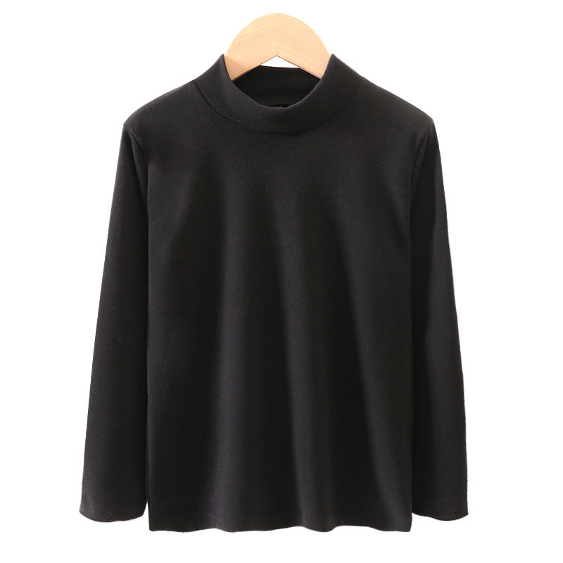 Thumbnail: Children's Clothing Boys Girls Winter Thermal T-shirts Turtleneck Solid Long Sle