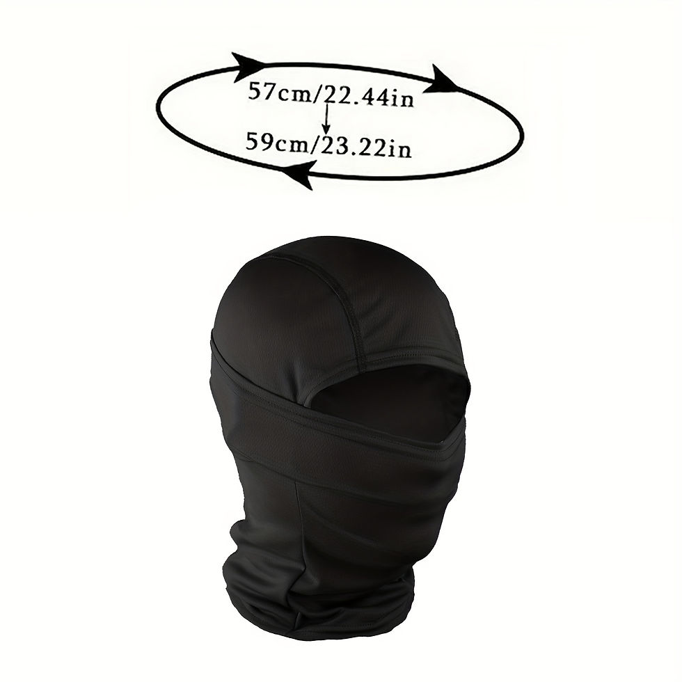 Thumbnail: 6pcs/1pc Solid Color Ski Mask for Men & Women, Balaclava Face Cover for Outdoor 