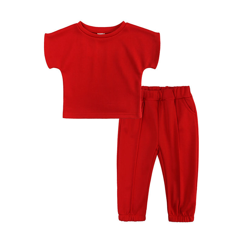 Thumbnail: 2025 Kids Clothes Children's Clothing Baby Summer Short-Sleeved Hoodie Top+Pants