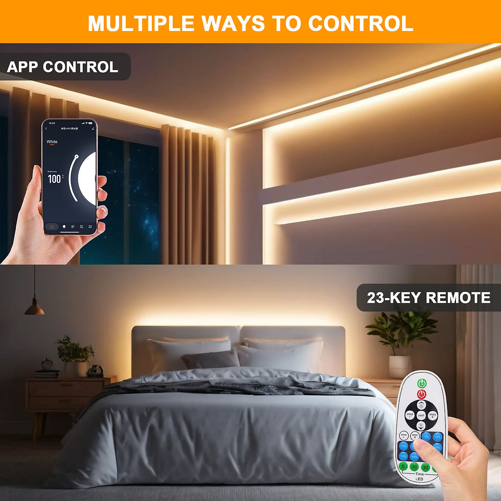 Thumbnail: COB LED Strip 220V Adhesive 240LEDs/m Wifi Bluetooth Wall Touch Remote Control W