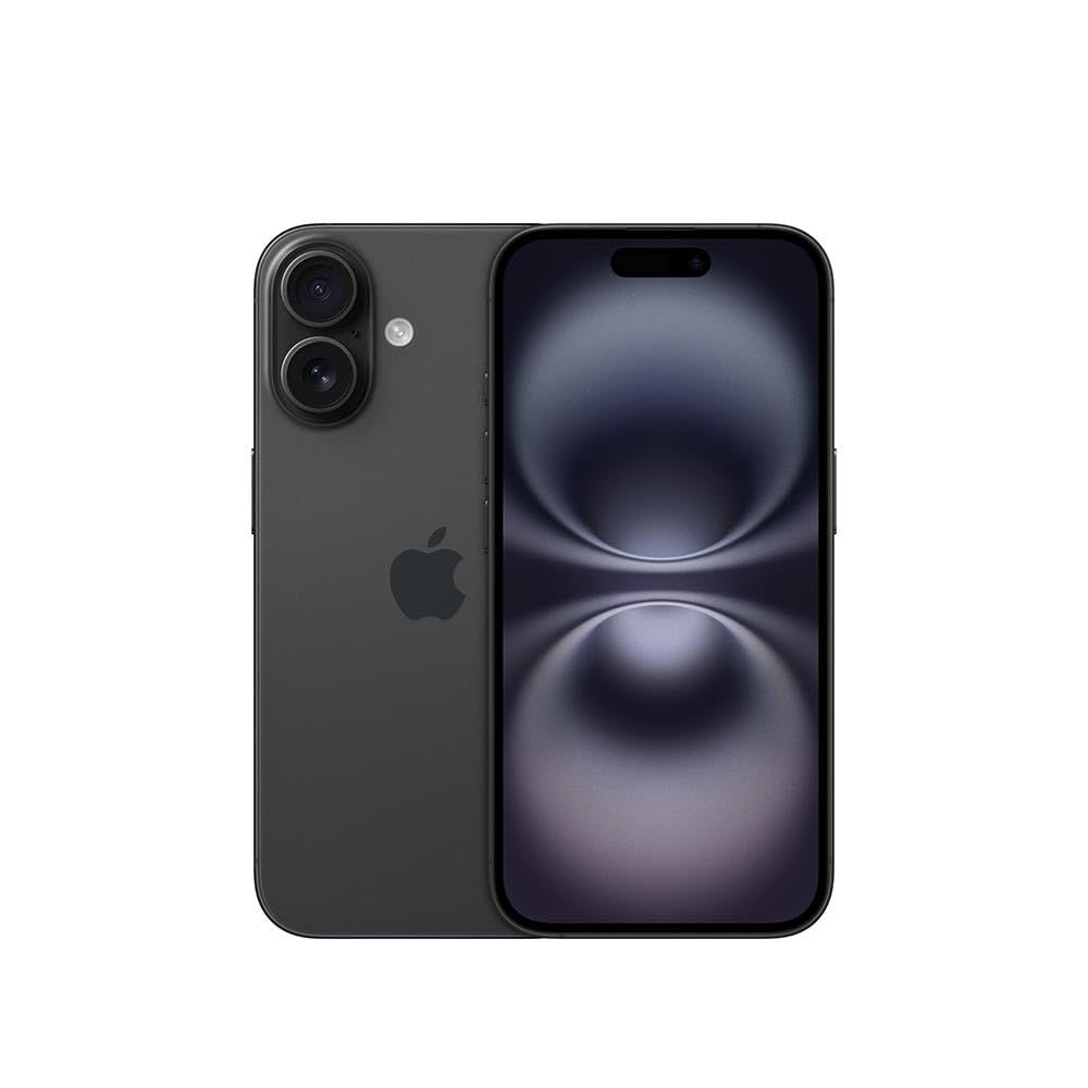 Apple iPhone 16 Plus, US Version, 128GB, Black - Unlocked (Renewed)