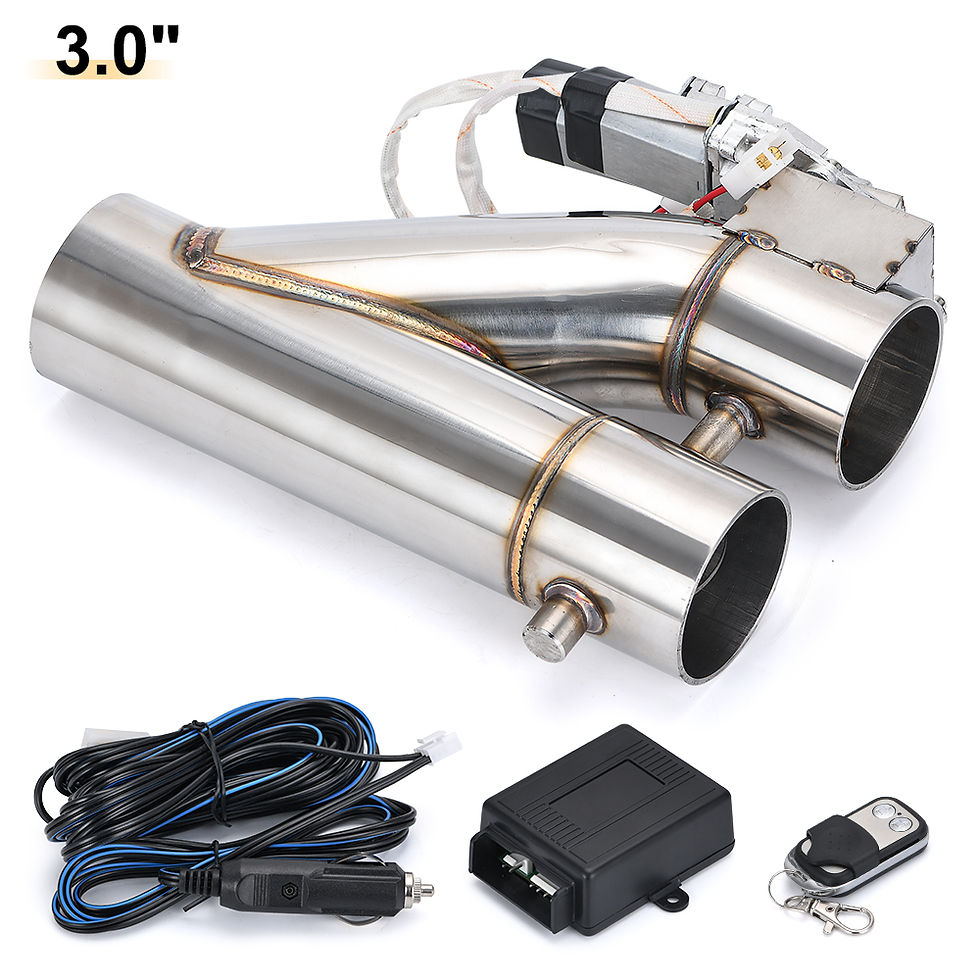 Thumbnail: Universal Stainless Steel 304 2.0" 2.25" 2.5" 3" Dual-Valve Electric Exhaust Dow