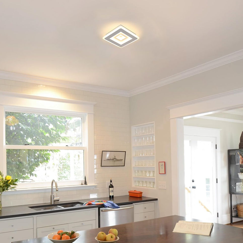 Thumbnail: Modern Square LED Ceiling Light,28W Acrylic Ceiling Lamp,White Ceiling Chandelie