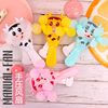 Children's Hand-pressed Fan Double-head Cartoon Hand-held Fan Portable Fan Can B