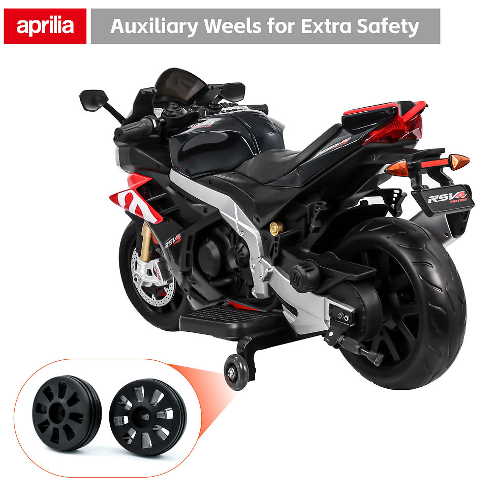 Thumbnail: 24V Kids Motorcycle Electric Motorbike Aprilia Licensed Ride on Toy w/LED Lights