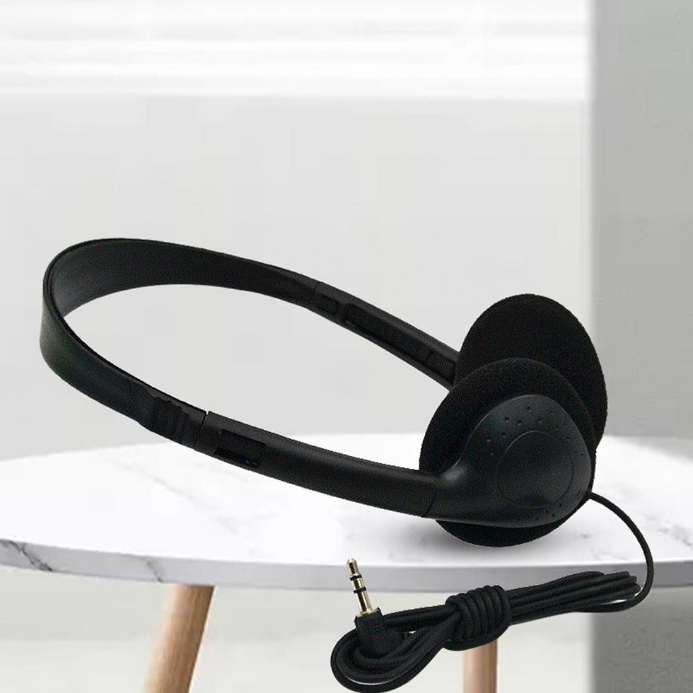 Thumbnail: Comfortable Wearing Noise Reduction ABS Portable Headphone Wired Headset Earbud 