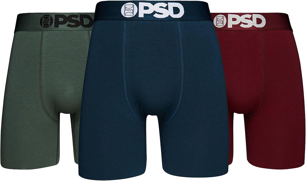 Thumbnail: PSD Underwear Mens Boxer Briefs - 3 Pack Cotton Boxer Briefs, Standard Length, 