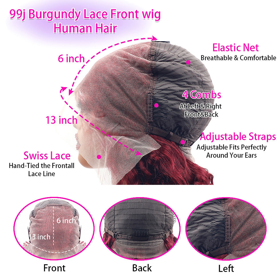 Thumbnail: 200 Density 99J Burgundy Colored Body Wave Human Hair Wigs For Women 42 44 Inch 