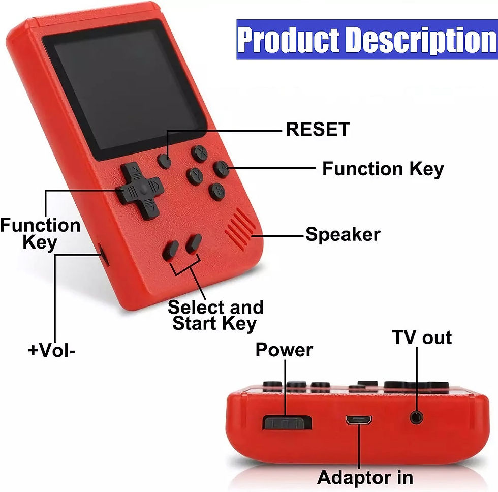 Thumbnail: 5 Colors Retro Classic Video Game Console Portable Mini Handheld 8-Bit LCD Kids 