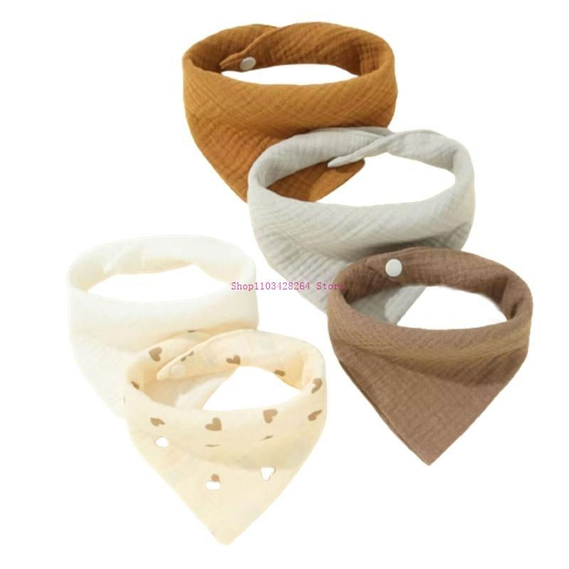 Thumbnail: Baby Burp Cloth Teething Bib Gauze-Cloth High Absorb Bandannas Bib Breathable Nu