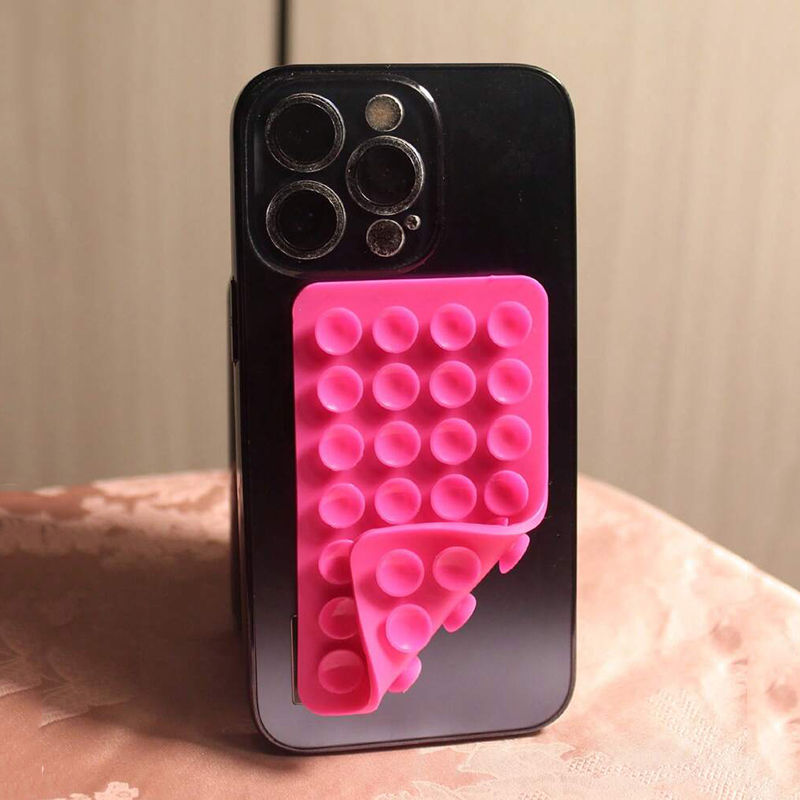 Thumbnail: Silicone Suction Cup Phone Case Mount - Double-Sided Hands-Free Strong Holder fo