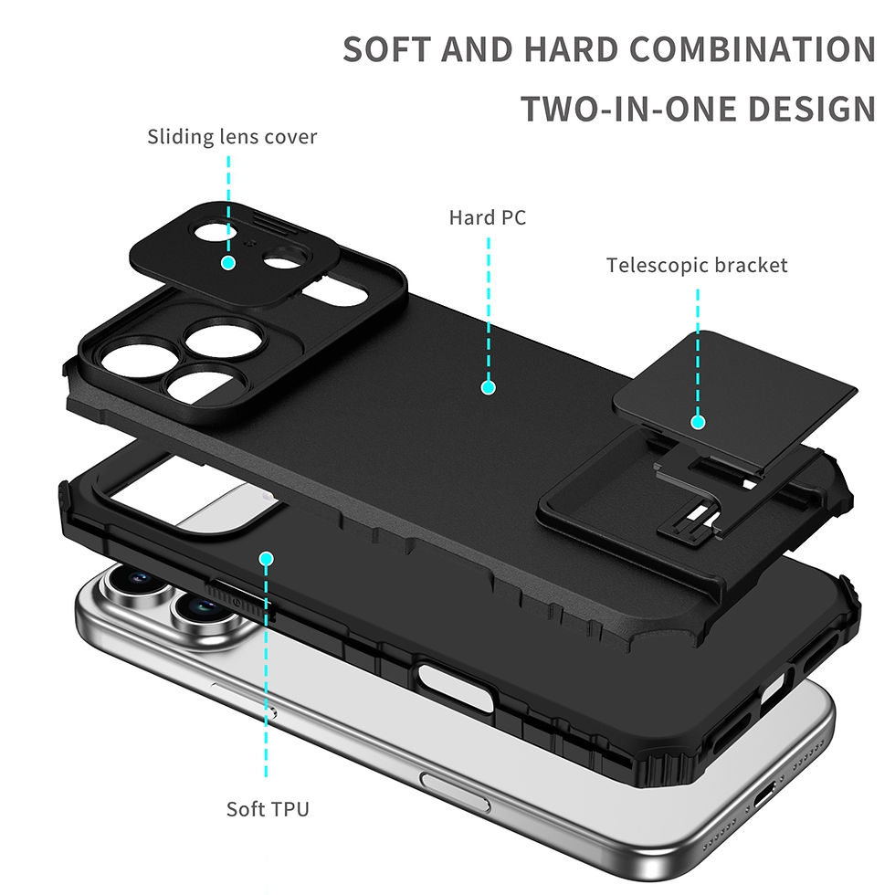 Thumbnail: Slide Camera Armor Phone Case for IPhone 17 Air / 17 Pro Max / 17 Plus Plastic H