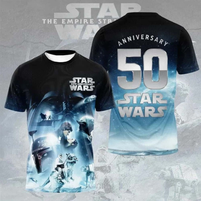 Thumbnail: Star Wars 50th Anniversary Commemorative T-shirt 3D Printed Breathable Quick Dry