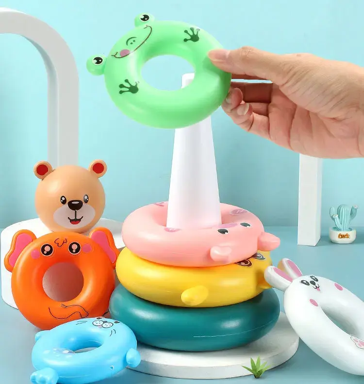 Thumbnail: New Baby Toys 0-12 Montns Puzzle Pyramid Tower Cup Stacking Toys Montessori Educ