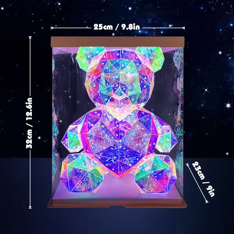 Thumbnail: Glowing Bear 30CM Magic Luminous Bear with Bag Valentine's Day Gift Home Livingr