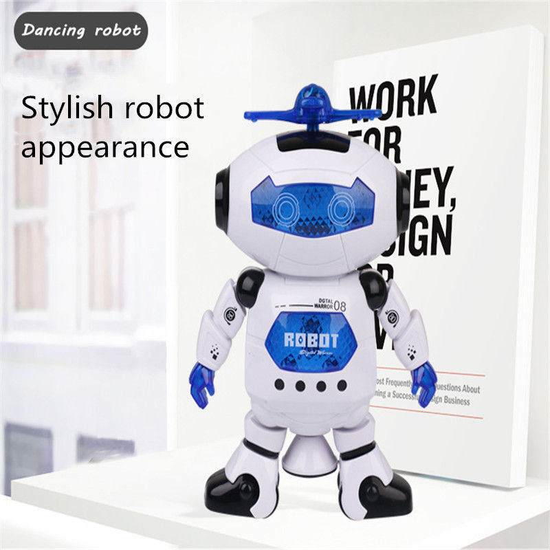 Thumbnail: Kids Robot Rotating Dance Toys With Music LED Light Electronic Walking Toys for 