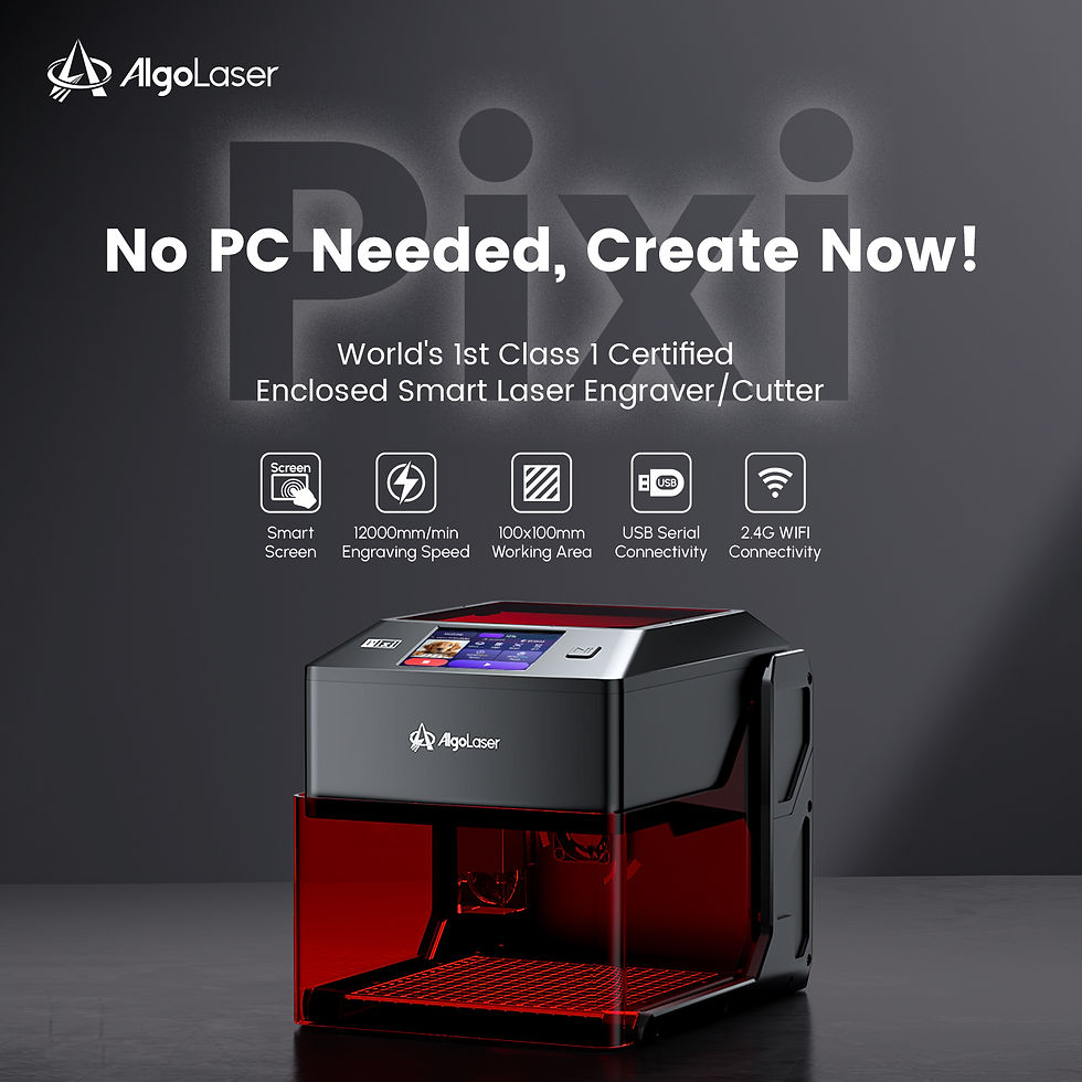 Thumbnail: AlgoLaser Pixi 10W Touch Screen Smart Engraving Machine with Roller 100x100mm En