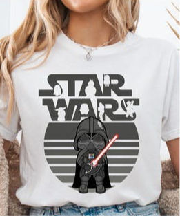 Thumbnail: Funny Star Wars T-Shirt Death Star Classic Stormtrooper Print Short Sleeves T-sh