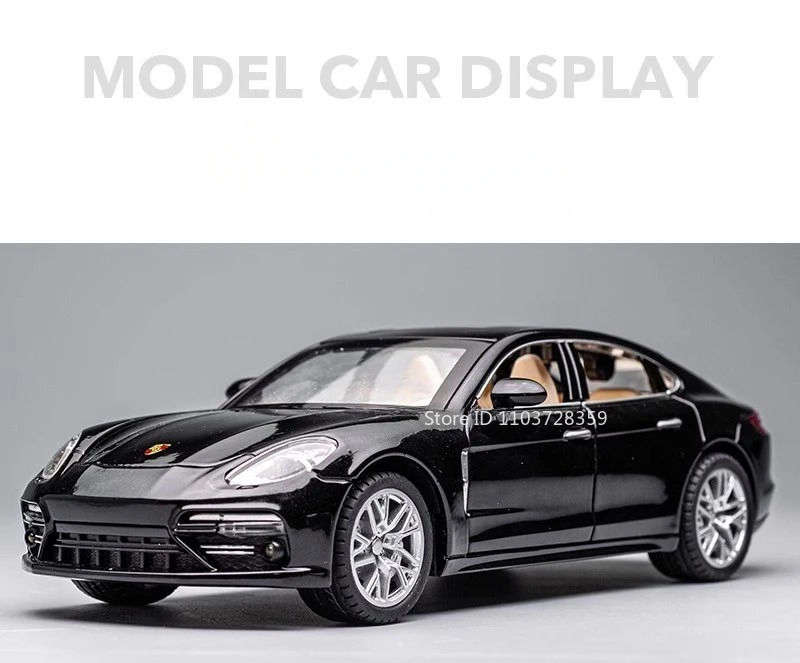 Thumbnail: 1:24 Scale Panamera Miniature Car Model Toys Alloy Diecast with 6 Doors Opened P