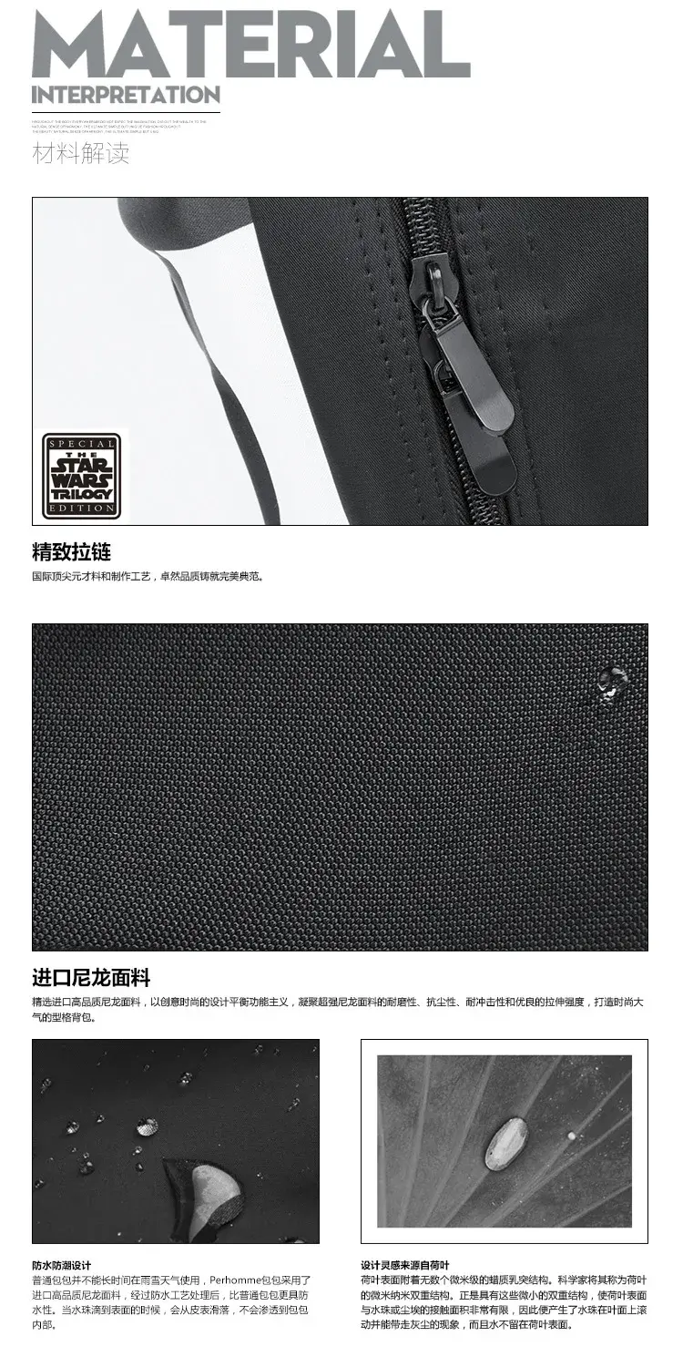 Thumbnail: STAR WARS 3D stereo, cartoon backpack, Darth Vader, White Soldier, anime accesso