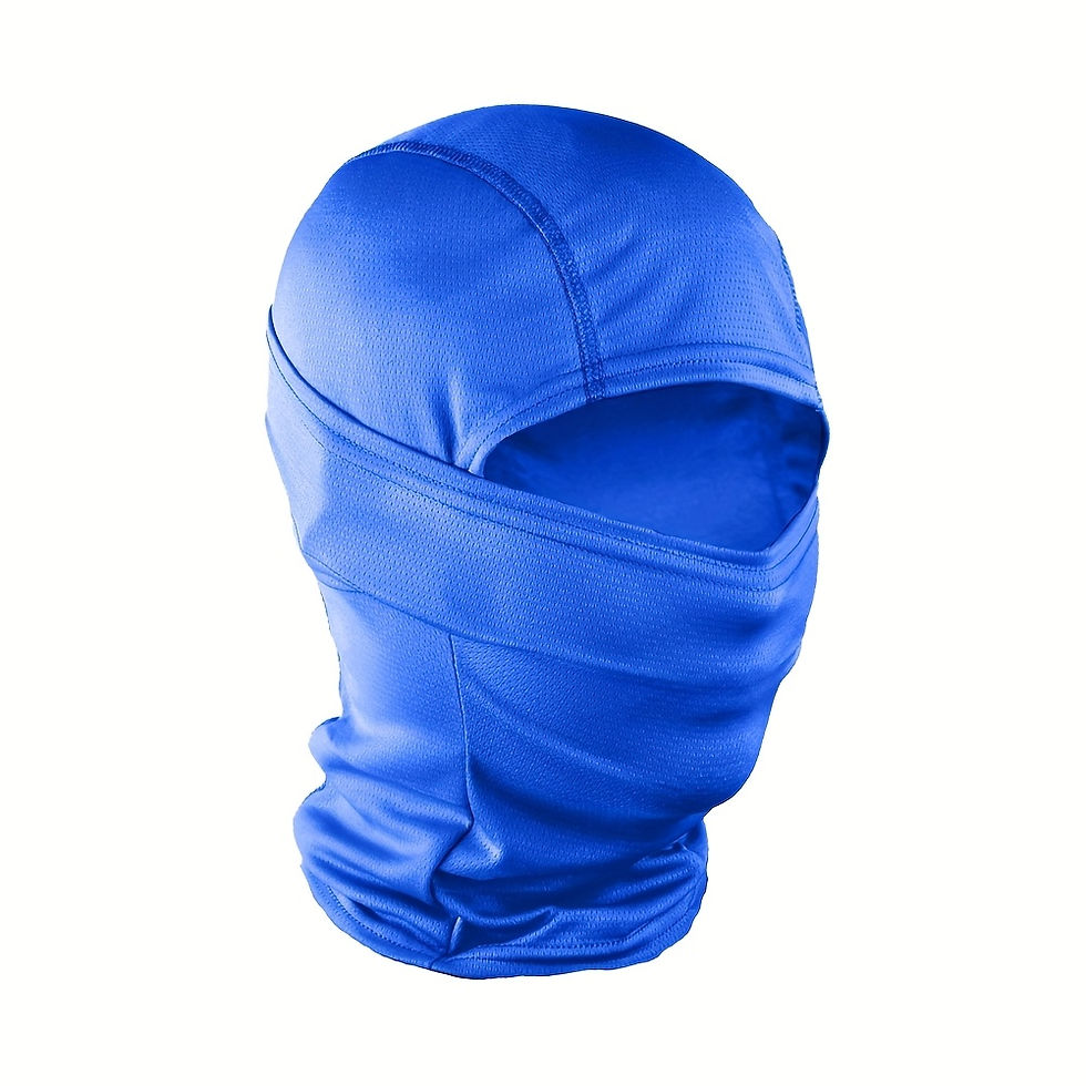 Thumbnail: 6pcs/1pc Solid Color Ski Mask for Men & Women, Balaclava Face Cover for Outdoor 