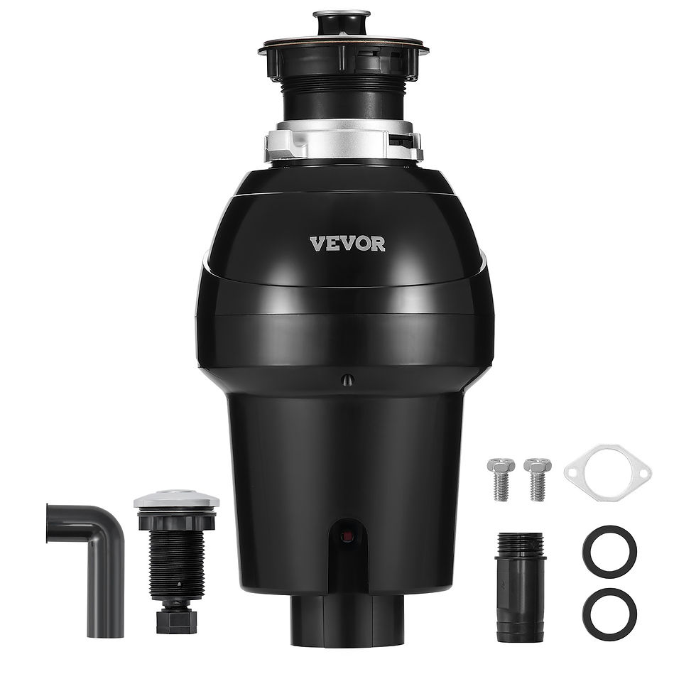 Thumbnail: VEVOR Garbage Disposal 1HP1/2HP 3/4HP Continuous Feed Food Waste Disposer EZ Con