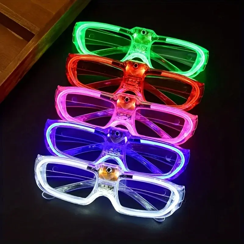 5pcs, LED Glasses Night Lighting Party Supplies, Glow Glasses for Valentine's Da