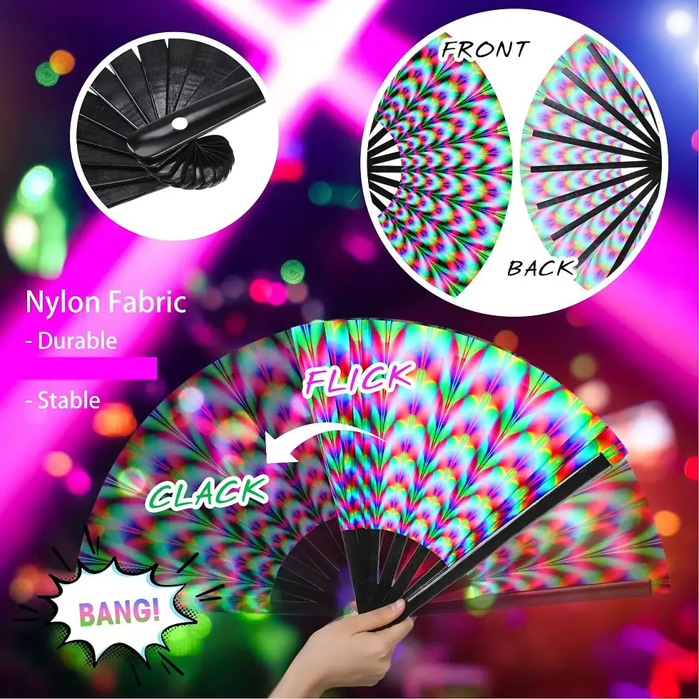 Thumbnail: Fan Festival Fan Hand Fan Foldable Kung Fu Pot Big Phantom Ding Dong Fan Folding