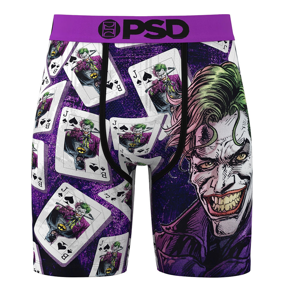 Thumbnail: PSD Men's Boxer Briefs - Jokers Wild, 7 Inch Inseam, Moisture-Wicking, 4-Way ...